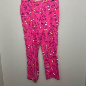 Disney Mens‎ Pink Parks Cheshire Cat Elastic Waist Lounge Pajama Pants Size XL